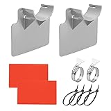 Fácil de instalar: la parte posterior del soporte es adhesiva de doble cara, use los tapones que vienen con la piscina para detener el agua, separe la manguera para colocar el soporte de la manguera, presiona contra la pared de la piscina.