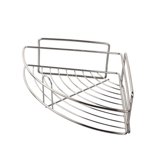 FIXOSHEE Estantería Esquina Acero Inoxidable Multifuncional Autoadhesiva con Doble Ventosa Fuerte para Baño Cocina Organizador de Pared Sin Taladro Fácil Instalación