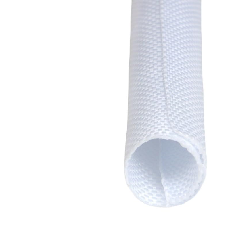 5M biały, samozamykający się pleciony rękaw PET 3-30 mm rozszerzalny organizer do kabli Izolowany ochraniacz drutu(8mm,5 meters)