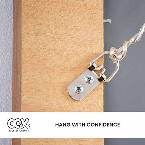 Image of OOK 50207 20-Pound Steel D-Ring Hangers, 2-Pack
