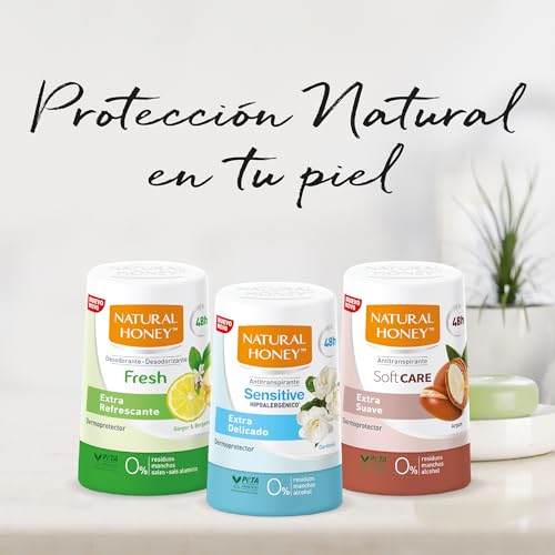 Natural Honey, Soft Care Antitranspirante con Argán, Desodorante Roll On Sin Alcohol, 48H de Protección Suave Contra los Malos Olores, Fórmula Anti Manchas, Fragancia con Extractos Naturales, 50 ml - imagen 8
