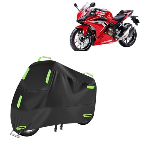 バイクカバー対応 ホンダ CBR400R 防水・耐久 バイクカバー 反射ストリップ付き オートバイカバー UVカット 風飛び防止 防塵 防雪 全季節対応 雨よけ 屋外対応