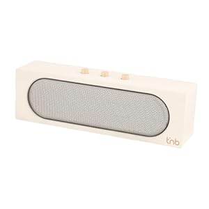 T’nB – Bluetooth-Lautsprecher Rainbow Barre, Bluetooth 5.4, 10 W RMS, 8 Std. Akkulaufzeit, TWS-Stereo, Micro-SD, 3,5-mm-Klinke, FM-Radio, Kompaktformat 24 × 7 cm, 1200-mAh-Akku – Elfenbeinweiß