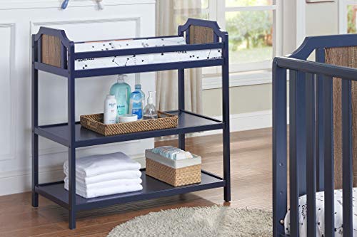 Image of Suite Bebe Brees Changing Table in Midnight Blue and Vintage Walnut
