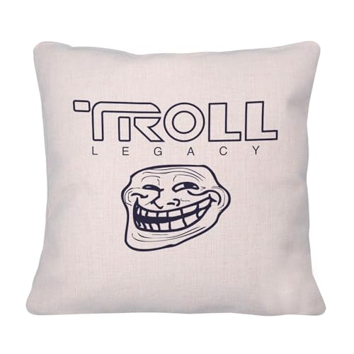 Fabulous Housse de Coussin en Lin - Troll Legacy Parodie Film Science Fiction Meme - 40 x 40 cm