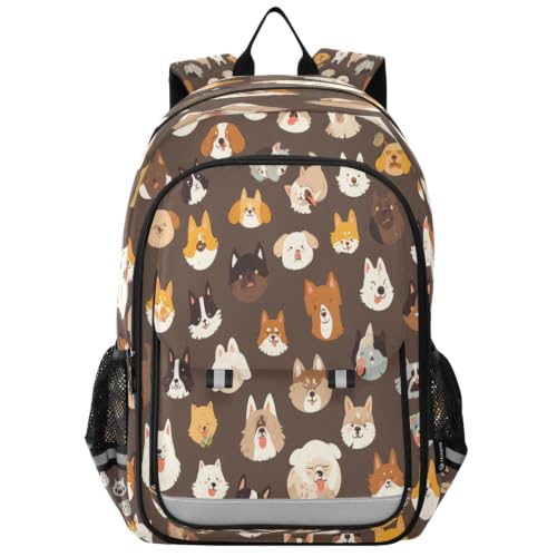 Sac à dos scolaire chien mignon confortable pour ados
