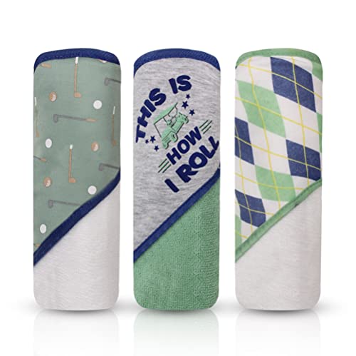 Image of MODERN BABY 3 Pack Hooded Baby Bath Towel Set for Newborns Infants & Toddlers, Boys & Girls Baby Hooded Towels