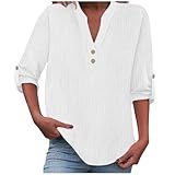 Stoff: Diese Musselin bluse damen mit natürlichen Crinkle Textur, anspruchsvolle, atmungsaktiv, komfortabel, leicht und fließend für Sommer, Frühherbst und Frühling.