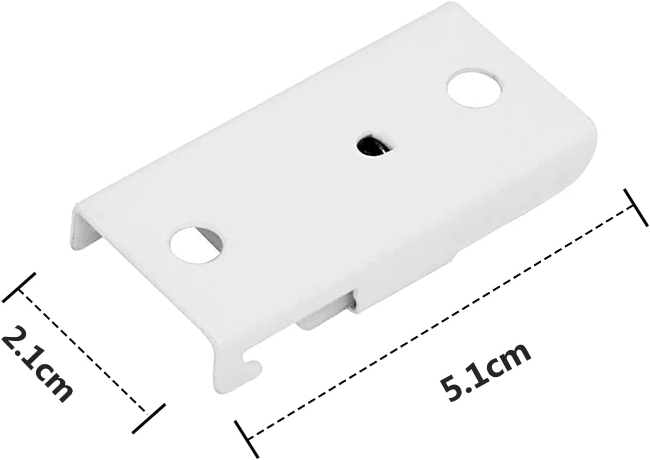 TOKPLNU Ceiling Mount Bracket for Flexible Bendable Curtain Track, White Curved Curtain Rail Ceiling Mounting Hardware, 10 Pack
