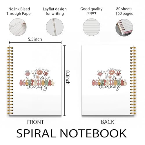 RUNMESS Occupational Therapy Notebook 5.5×8.3, Occupational Therapy Spiral Notebook,Occupational Therapist Notebook,Occupational Therapy Gifts,160 Pages - Image 4