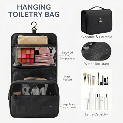 Image of MURISE Packing Cubes for Travel, 8 Pcs Suitcase Organiser Bags for Travel Essentials, Durable Luggage Organiser Set, Packing Organisers, Suitcase Organiser System for Men /Women, Black