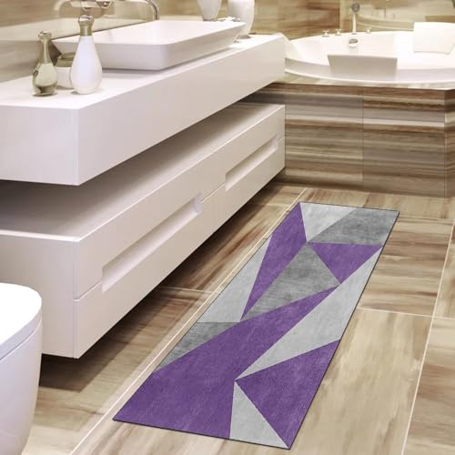 Alfombra de cocina morada para transformar tu pasillo en un espacio acogedor 4