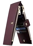 Travelambo Womens Walllet RFID Blocking Bifold Multi Card Case Wallet with Zipper Pocket (Red Wine)