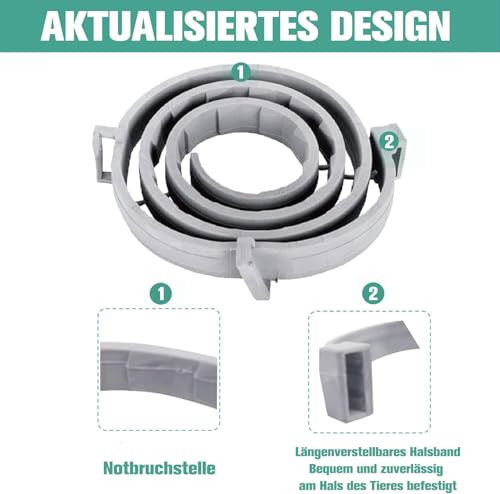Advanllent Zeckenhalsband für Katzen, Flohhalsband Katze, Floh und Zeckenhalsband für Katzen ab 12 Wochen, Zeckenschutz Flohschutz Halsband