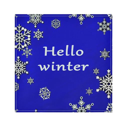 Servilletas de Tela Navidad Copo de Nieve 20x20in Pack 4 miniatura 2