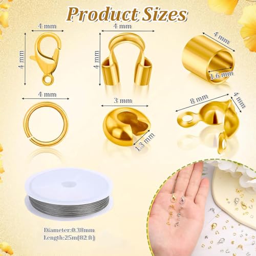 Image of SANNIDHI 1200Pcs Crimp Beads Jewellery Making Tools Kit with Pliers