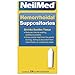 NeilMed Hemorrhoidal Suppositories, Shrinks Swollen Tissue, Relief from Burning, Itching and Discomfort of Hemorrhoids, 24 Count