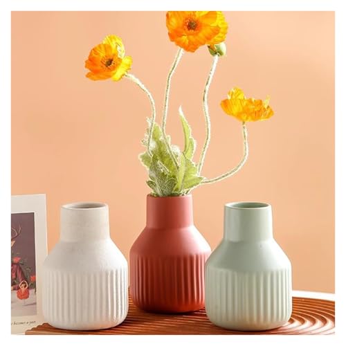 Jarrón de cerámica mini para revivir espacios apagados con decoración moderna verde 5