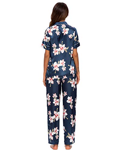 Descubre la mejor manicura y pedicura de LugoPulsa aqui 👈🏼 y pide cita GOSO-Pijama-de-saten-para-Mujer-con-Botones-de-Seda-Floral-Manga-Cortos-y-Pantalones-Ropa-de-Dormir-Conjuntos-Pijama-para-Mujer