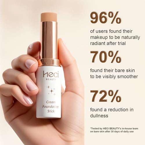 Image of HECI BEAUTY Skin Tint Foundation Stick, Balm to Cream Foundation with Light to Medium Coverage, Infused with Hydrating Ingredients, Toffee, 0.25 oz