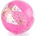 Amor Inflatable Glitter Beach Ball 16" Accessory Confetti Pink