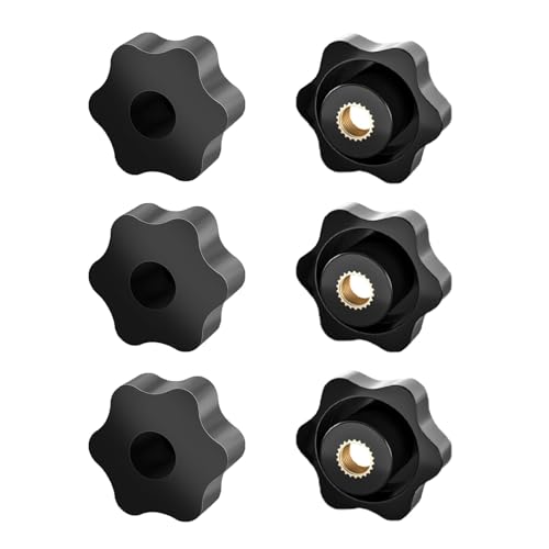 14 Viti A Stella M6 Con Maniglia - Dadi Zigrinati In Bachelite E Ottone, Per Macchine E Mobili - Foto 8