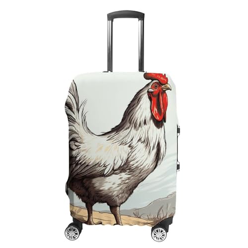 Chicken Sketch Travel Luggage Cover Anti-scratch Suitcase Cover Elastic Suitcase Protective Cover Fits 19-32 Inch Luggage XL