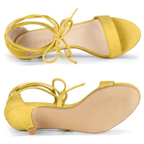 Sandales à bout ouvert avec lacets ajustables jaune taille 41