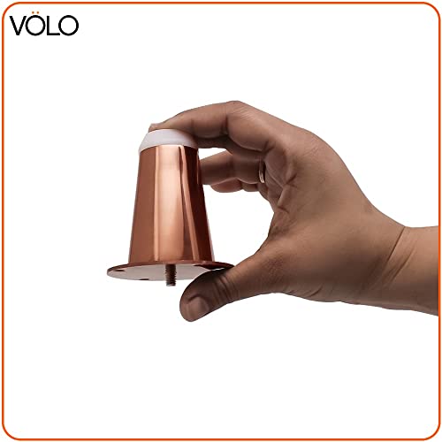 Image of VOLO Furniture Legs 3 inch, Heavy Duty Sofa Legs, Modern Style Furniture Legs, DIY Replacement SS Metal Legs for Table Cabinet Cupboard Sofa Couch Chair, (Set of 4 pcs)(A-67) (3 inch- 75 mm, Rose Gold)
