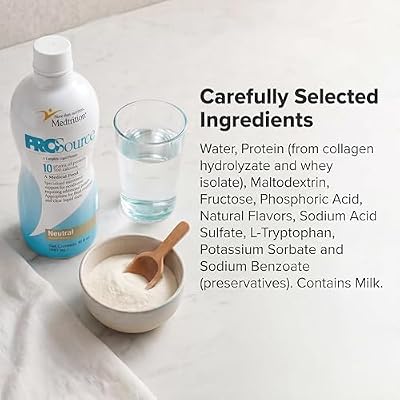 Medtrition Liquid Collagen Peptides Type I & III 10 Grams Protein per 1 oz ProSource Protein Liquid - Neutral - 30 Fl Oz (Pack of 1)