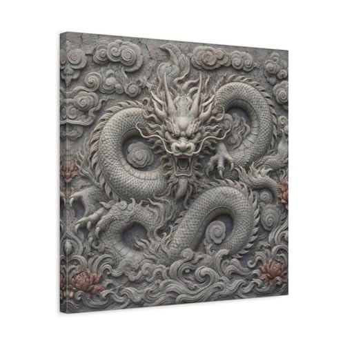 Tableau dragon au-dessus du canapé pour une déco de salon
