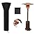 Patio Outdoor Heater Covers Round Stand Up Patio Heater Cover Waterproof Heaters Covers for Standing Heater with Zipper and Storage Bag Black