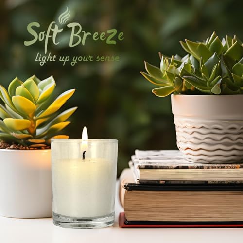 soft breeze 24 pack iovry unscented votive candlesglass votive candles bulkideal gift for wishinghydrotherapyweddingbirthdayholidaypartycandles sets