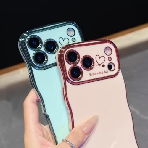 Coque iPhone 17 Pro Max silicone blanc cœur protection ondulée - 4