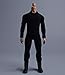 Fremego 1/12 Scale Male Clothes Male Tight Zipper Bodysuit Jumpsuit Outfit Clothing for 6inch Soldier Action Figure Doll (Black)