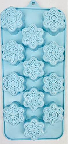 Regent G91995PD Holiday Silicone Ice Cube Tray, Candy Molds In 3 Assorted Trays Red -Christmas Tree Shapes Powder Blue-Snowflake Shapes thumb #1