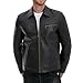 SILVER FASHIONS Leather Jacket Men,Classic Lambskin Jacket with Full Zip Front,Casual Style,Tailored Design,Metal Snap Cuffs (US, Alpha, Large, Regular, Regular, BROWN)
