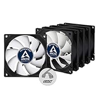 ARCTIC F8 PWM PST (5 Pack) - 80 mm PWM PST Case Fan with PWM Sharing Technology (PST), Very Quiet Motor, Computer, Fan Speed: 300-2000 RPM - Black/White