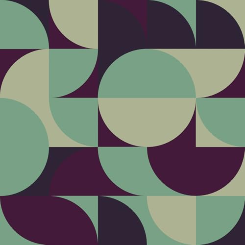 CRE8TIVE Retro Geometric Removable Wallpaper for Living Room Bath...