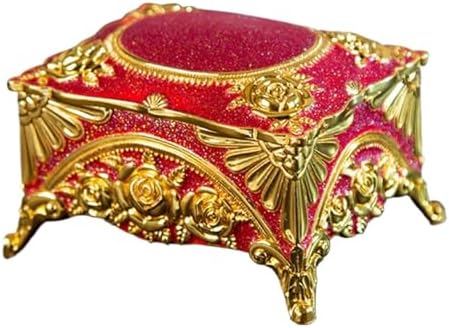 Palace Antique Metal Handicrafts Decoration Rose Clamshell Jewelry Box Storage image 3