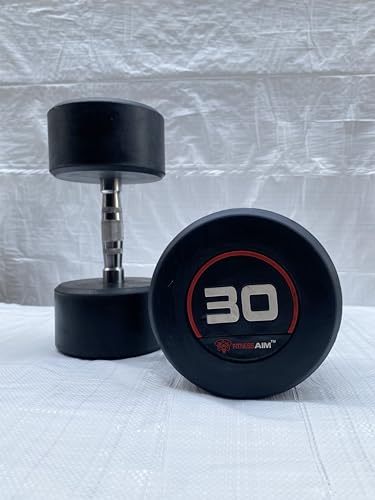 Image of Bouncer Dumbbells for Gym & Home Use - Stainless Steel Dumbbells - Cast Iron & Rubber Coating | Wide Grip & Premium Looks | Weights (30KG)