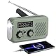 Anluomafuy Notfallradio mit Kurbel & 2000 mAh Wiederaufladbare Batterie, Solar Radio mit Weltempfänger, Tragbar Kurbelradio mit AM/FM/SW, 3 Modi LED Taschenlampe, MiniRadio, für Camping und Notfälle