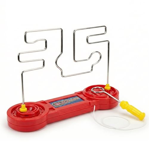 The Magic Toy Shop Electronic Beat The Buzz Wire Game - Steady Hand Skill Challenge & Nerve Test - Retro Arcade Party & Family Fun Stocking Filler Dexterity Toy for Kids & Adults