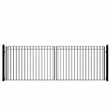 ALEKO 18x6 Madrid Dual Swing Driveway Gate, Anti-Rust Galvanized Steel, Outdoor Fence Security Barrier - DG18MADD