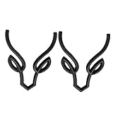 2pcs 3D Deer Emblem Bucks Antlers Skull Emblem Metal Cast Badge Fender Door Trunk Hood Car Sticker Decal (Black)