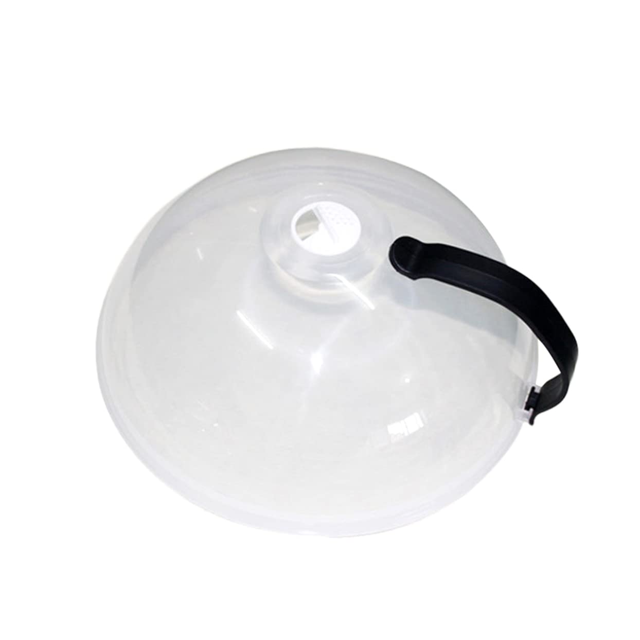 YARNOW Microwave Food Cover -sputtering Heated Sealed Plastic Lid High Domed Splatter Guard for Dishes Easy to Clean Random Color Handle Essential Kitchen Tool