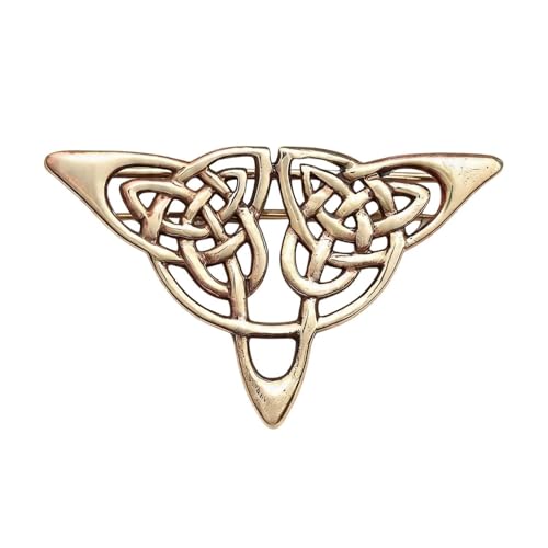 Drachensilber Bijoux Broche Bronze Motif de nœud de Triangle Celtique, Longueur: 4 cm