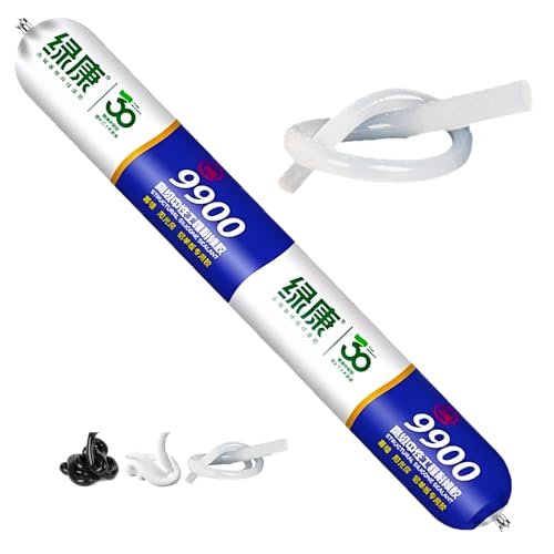 9900 Sealant Waterproof, Silicon Waterproof Sealant, Permanent Solution for Roof & Wall Cracks, Outdoor Water Proof Exterior Sealants Heat Resistant, Tear and Stretch Resistance (Transparent,1Pc)