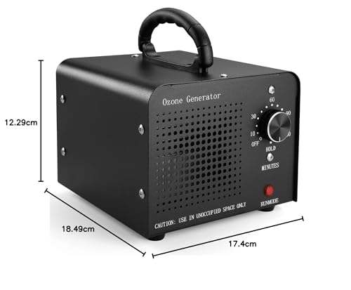 Medvoe 0zone Generator 30000mg - O3 Air Purifier for Home & Car, Ozone Machine Odor Removal for Smoke & Pet (Black) - Image 9 thumbnail
