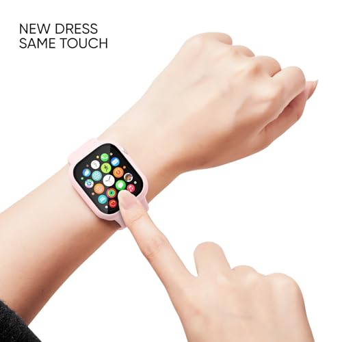 Image of Adorique 3-in-1 Compatible for Apple Watch Band 40mm 41mm 42mm 44mm 45mm 46mm, Soft Silicone Sport Strap for iWatch Series SE 10 9 8 7 6 5 4 3